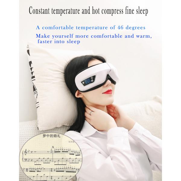 Massager электрического глаза с машиной массажа глаза музыки жары ориентированной на заказчика для глаз сброса усталости сухих улучшает сон