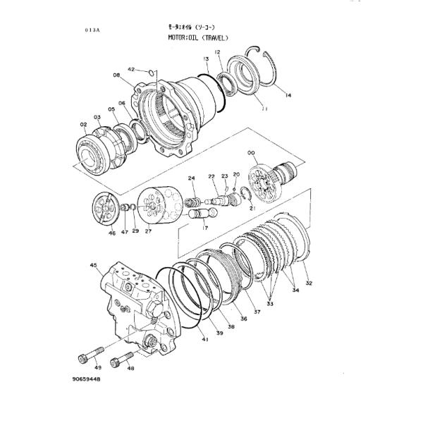9066008 9080070 9096483 9065944 9080114 For Hitachi EX200-1 EX200K RX2000 Excavator Travel Assembly Final Drive Travel Motor DRIVE GP-FINAL -WITH MOTOR Aftermarket Original