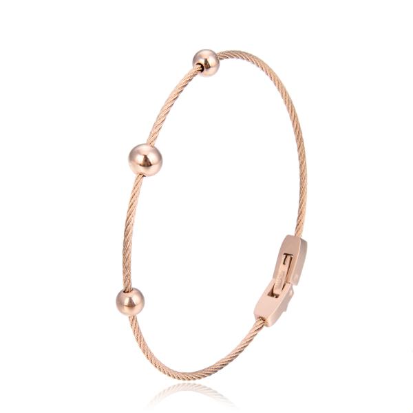 OEM Simple Small Bead Bracelet K Gold Stainless Steel Rope Chain Bracelet
