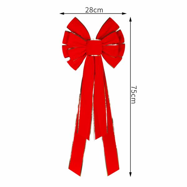 Большая красная бархатная рождественская ленточка для украшения праздников 28 см * 75 см или на заказ