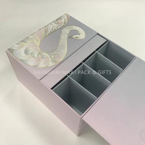 Decorative Personalised Wedding Gift Box For Guests Double Door Style Paper Packaging