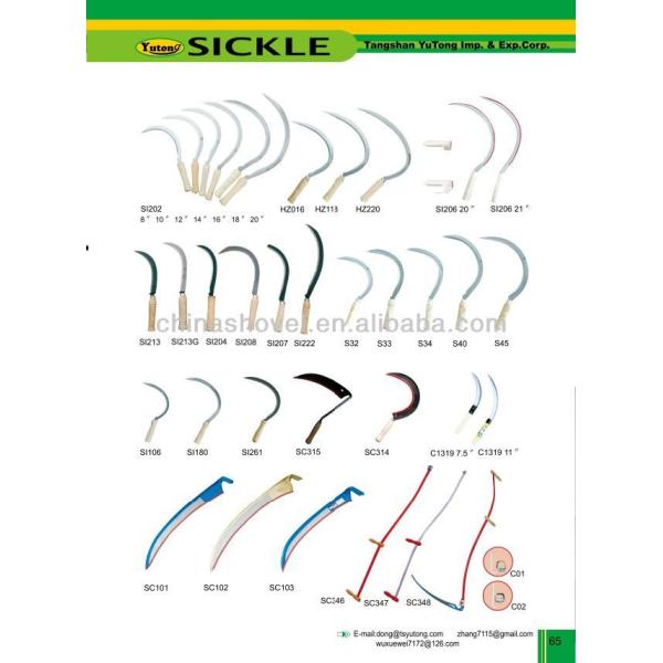 65Mn Agricultural Implements Sickle Wheat Harvest 0.3mm Thick Tempering