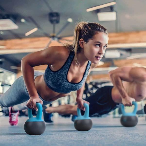 New PVC soft kettlebell ladies home fitness dumbbell arm men lift pot squat arm strength training