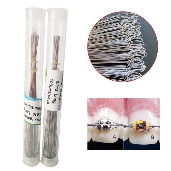 Orthodontic Stainless Steel Bull Braces Loop Wire For Teeth Alignment And Dental Retention