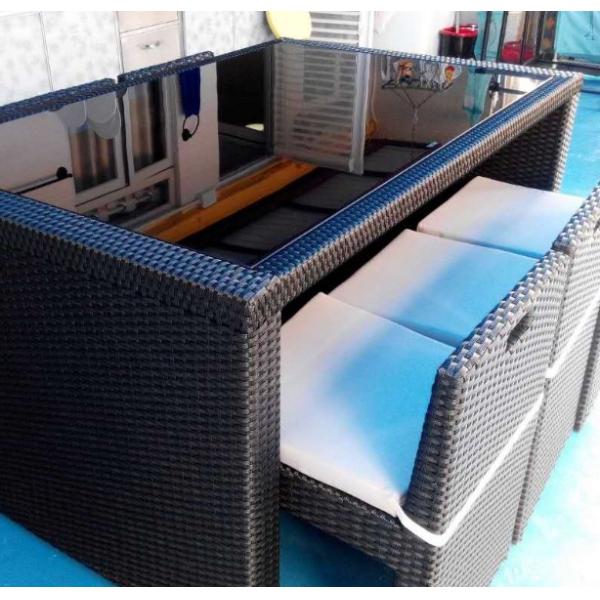 New design Outdoor garden Furniture PE Rattan wicker chair hotel chair and table