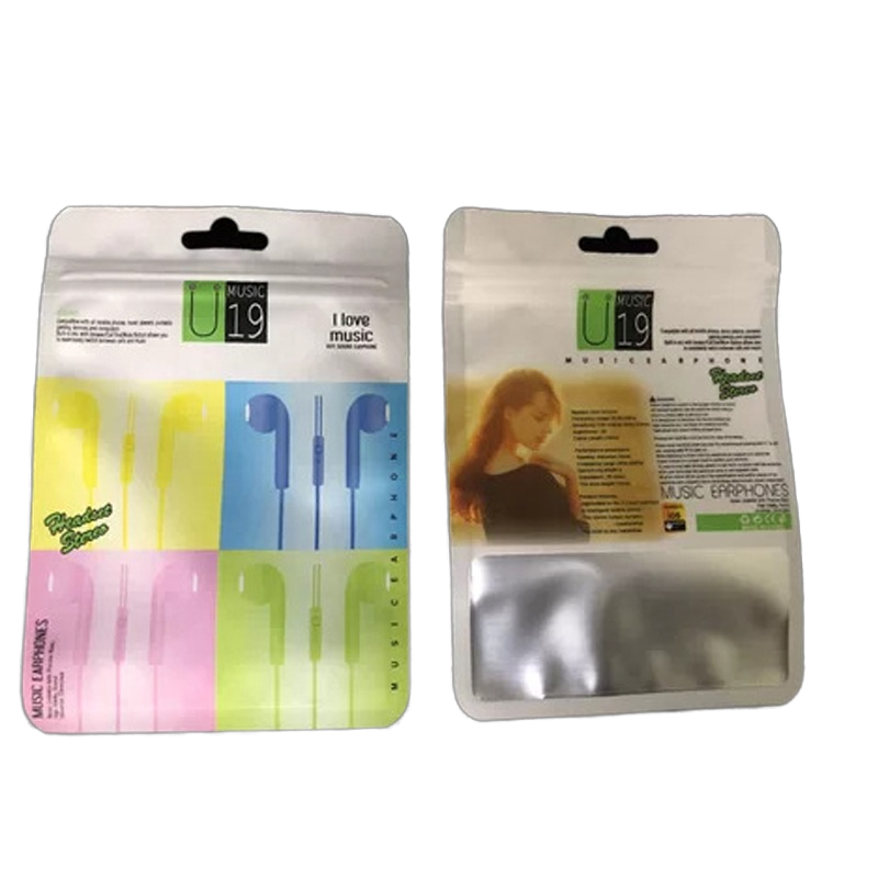 Recyclable Zipper Bag for Music Headphones & Earphones with Gravure Printing BOPP Material OEM/ODM Customizable