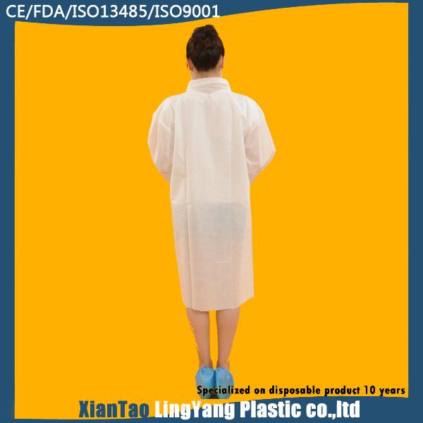 Durable Disposable Laboratory Coats , Disposable Dust Coats 22-55g/㎡ Weight