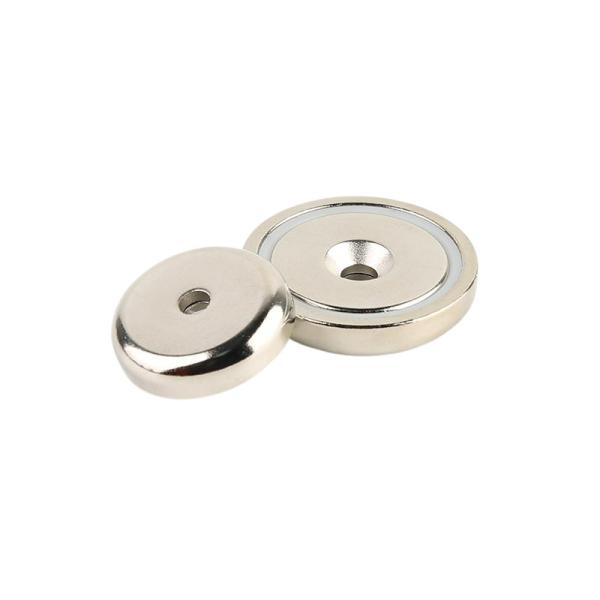 Antirust Industrial Neodymium Pot Magnets With Countersunk Hole Customized
