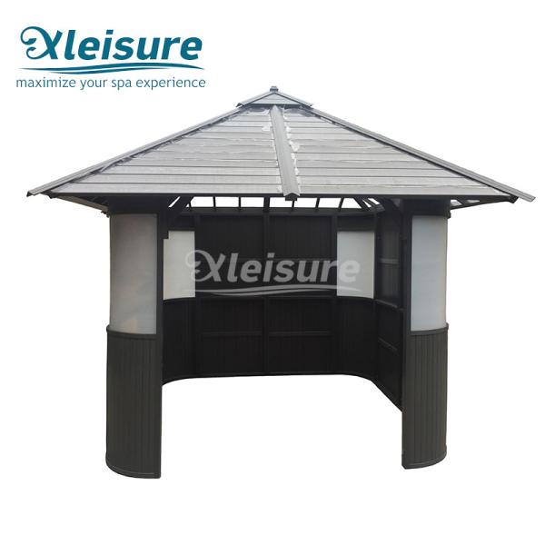 Le belvédère inclus élégant de baquet chaud, baquet chaud abrite la taille du × 3.6m du × 2.4m du belvédère 2.4m