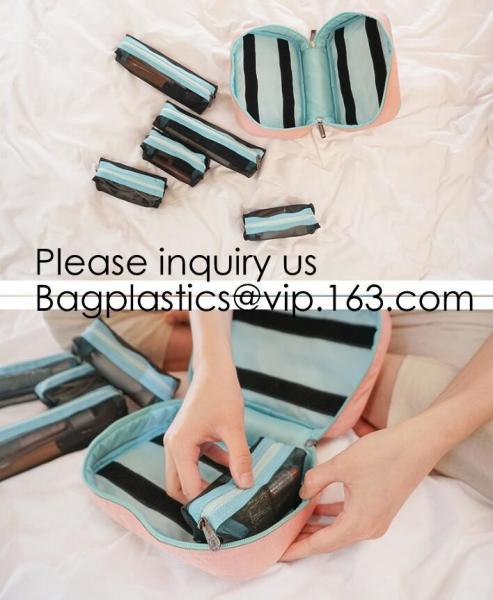 Assorted Size Cosmetics See Through Mesh Make Up Cosmetic Bag,Eco Friendly Cosmetic Bag Manufacturers Frosted EVA Cosmet