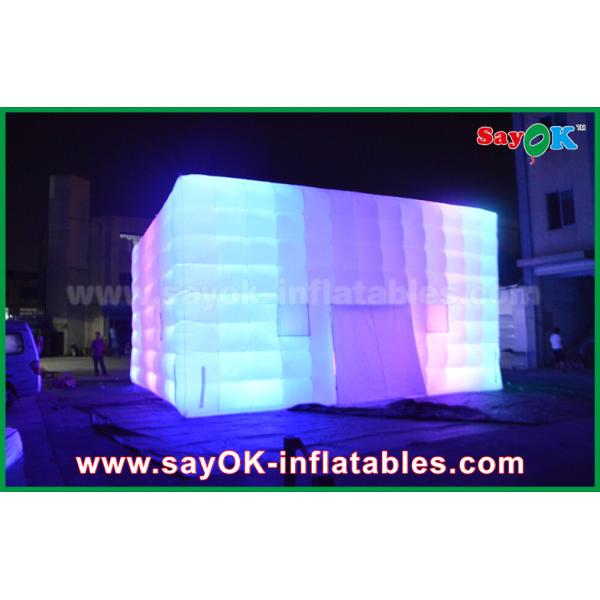 PVC шатра раздувной на открытом воздухе покрыл шатер гигантского куба раздувной с воздуходувкой света/воздуха изменения цвета