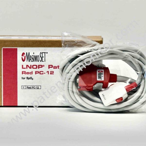 O adaptador paciente da extensão SpO2 cabografa 12FT Masima ajustou 2060 séries vermelhas 20 Pin Connector de PC-12 LNOP