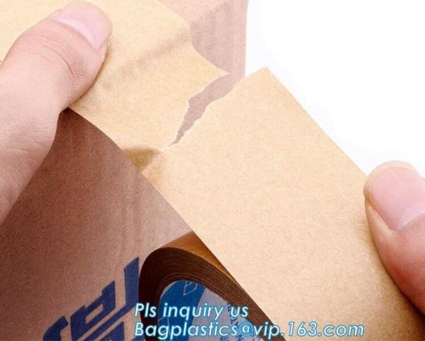 Water-activated Reinforce Kraft Gummed Paper Tape for Sealing & Strapping,Self adhesive kraft paper gummed tape bagease