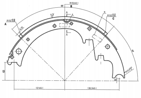 Iron Self Adjusting 12*2 RV Trailer Electric Brakes Shoes 6000-7000lbs