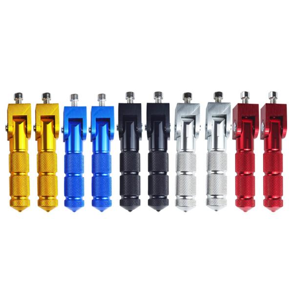 Red Aluminum Alloy Motorcycle Foot Pegs with Folding and Customized CNC Modification