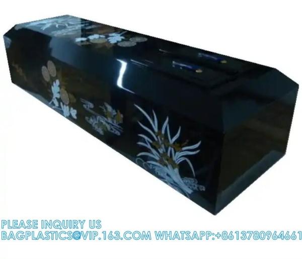 Japanese Plywood Casket Wooden Coffin With Flower Painting Casket Wooden Coffin OEM Japanese Wooden Coffin