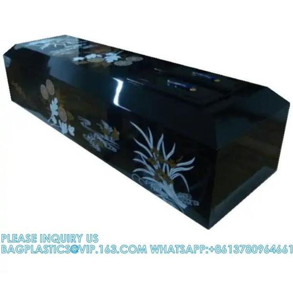 Japanese Plywood Casket Wooden Coffin With Flower Painting Casket Wooden Coffin OEM Japanese Wooden Coffin