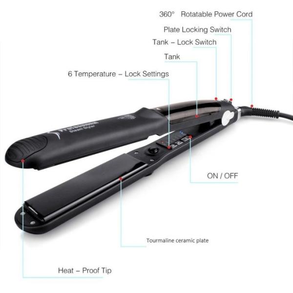 Professional Steam Hair Straightening Tools Ceramic Hair Iron Portable Customized Color