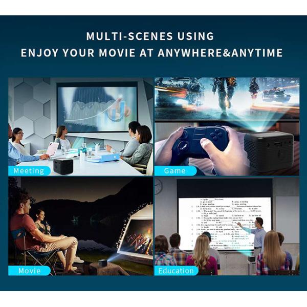 3.7V 2500mAh Mini Led Projector Android 30000 Hours Lifetime