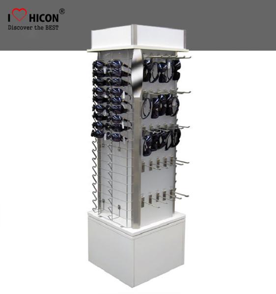 Fashion Store Rotating Outdoor Sports Product Display Stands / Racks Wood Base
