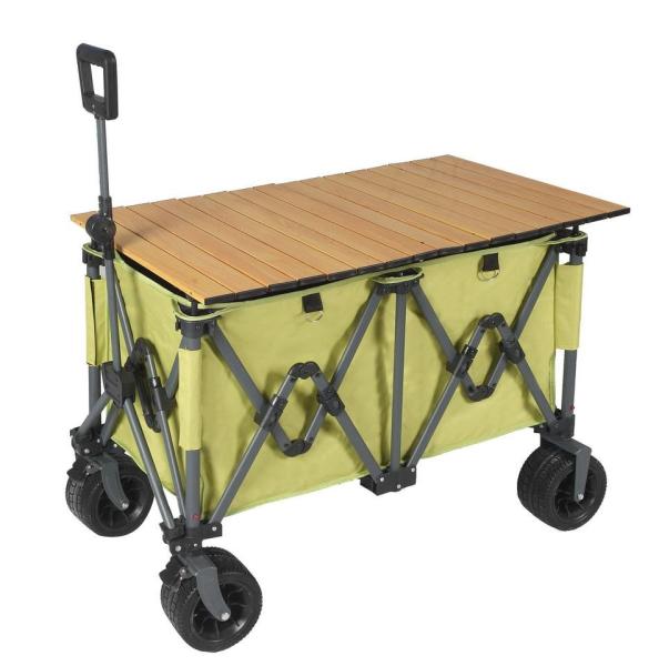 Outdoor Garden Heavy Duty Utility Portable Large Capacity Camping Collapsible Wagon Cart With All-Terrain Wheels