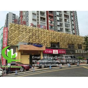 3d Chine revêtement murale en aluminium façade panneau mural revêtement panneau pour le projet de Chine