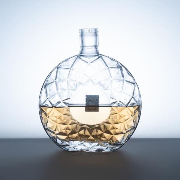 1 Litre Whiskey Glass Vodka Bottle Empty Spirit Bottle 375ml 500ml 750ml with Cork Lid