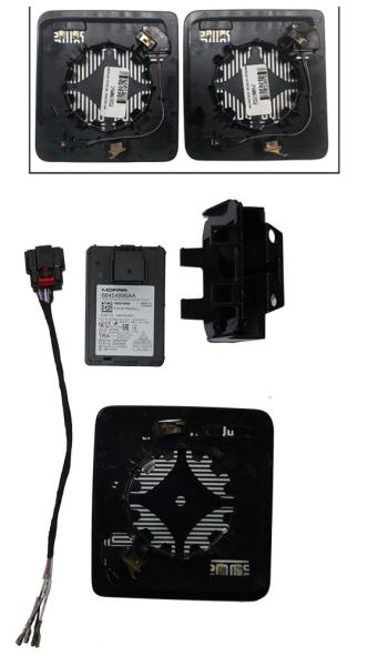 ALFA Black Plastic Blind Spot Monitoring System Ram Model