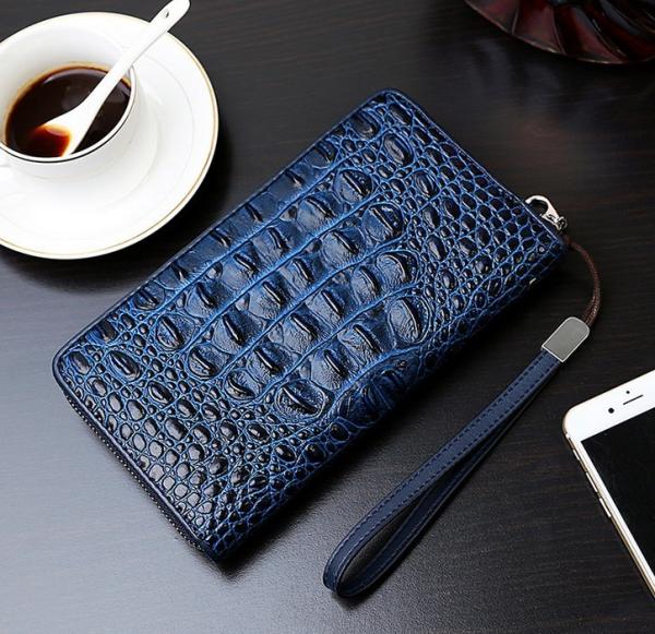 Men's 2016 new European and American crocodile pattern purse fashion trends temperament Men's hand