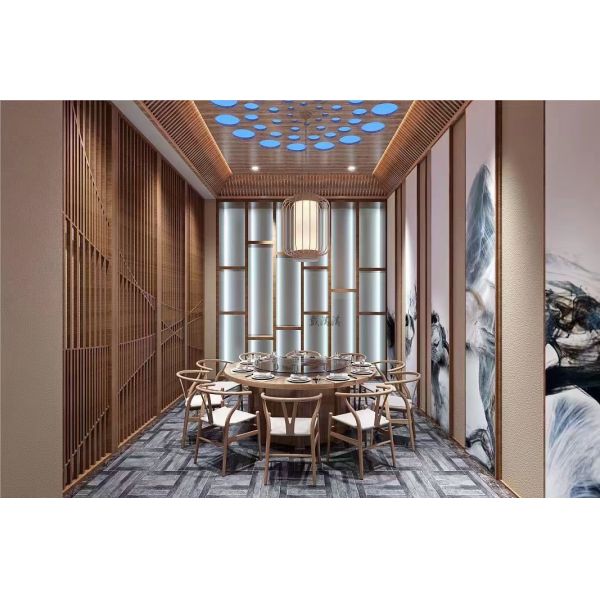 OEM/ODM CUSTOM FURNITURE MANUFACTURE DINGHAO CUSTOM NEW CHINESE STYLE HOTEL RECEPTION DESK MARBLE TOP WOODEN LOBBY COUNTER AND OTHER FURNITURES
