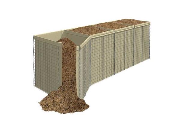 50x50mm Galvanized Steel Gabion Barrier for Military Defense