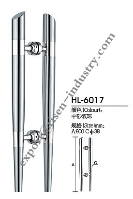 Stainless steel door handle HL6017, dia38 X 800
