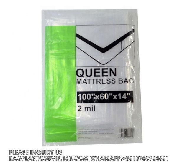 Queen Big Size Gusset Custom Polythene For Storage Plastic Furniture Matress King Size Mattress Bag For Quee