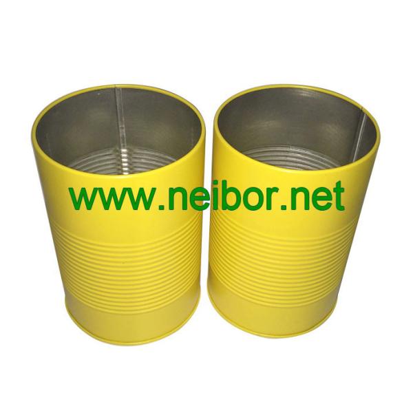 personalized round metal tin pen holder with raised rings