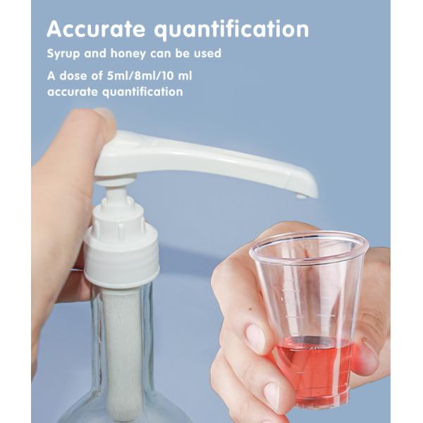 Miel de pompe de distributeur de sirop de la catégorie comestible 5ml 8ml 10ml/jus 31-410 tête étroite