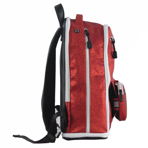 Рюкзак спорт 2020 красных женщин моды, ручка рюкзака приветственного восклицания яркого блеска мягкая