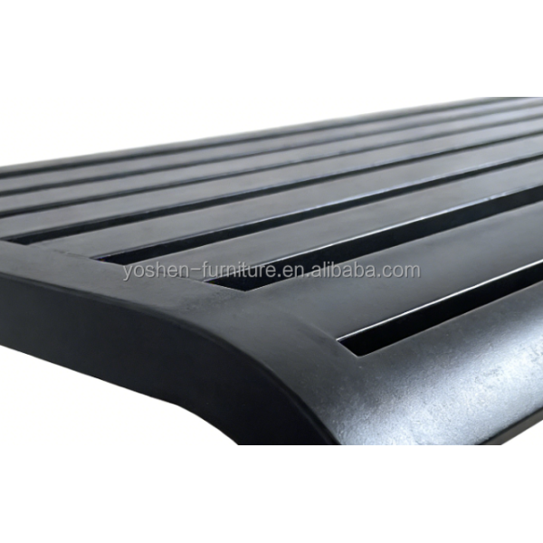 Commercial Grade Aluminum Bench for Public Spaces Heavy Duty All Weather Modern Hotel Plaza Courtyard Seating