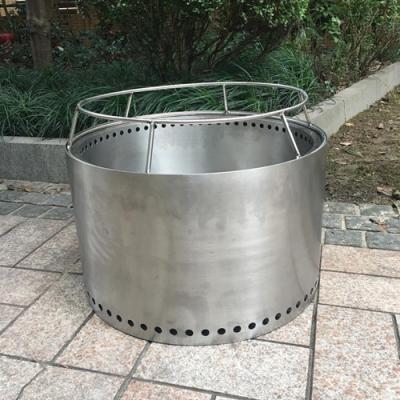 Smokeless Stainless Steel Camping BBQ Fire Pit 19.5 Inch Portable
