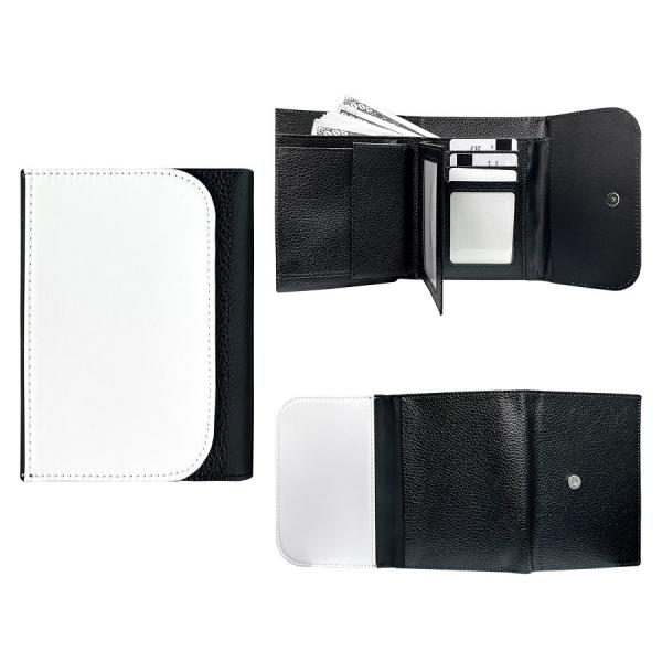 Big Capacity Multiple Card Slots Sublimation Trifold Leather Wallet For Men And Women