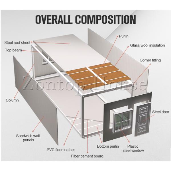 Double Storey Container House For Outdoor Office Hotel Hospital Zontop light Steel Prefabricated Building Container Hous