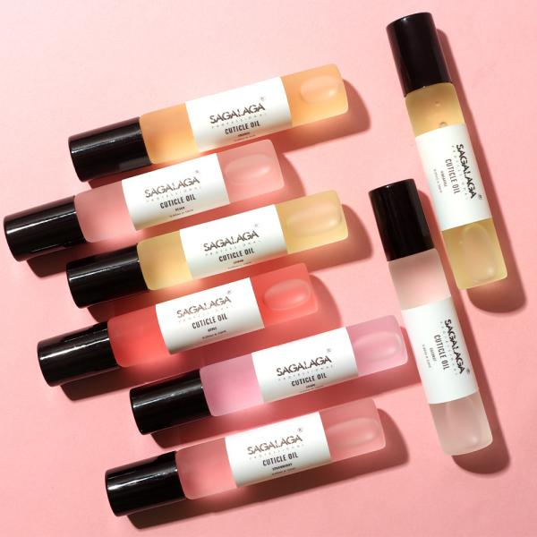 MSDS Certified Peach Vitamin E Cuticle Nail Nutrition Care Products Oil Roller Tube Oem Pen Scents Private Label for Nails Cuticle