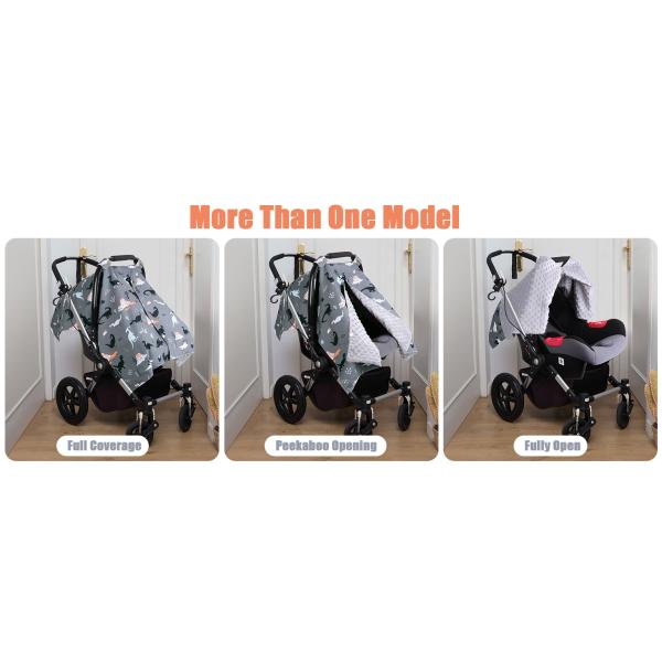 Multi-use Infant Car Seat Cover,Baby Carrier,Nursing Cover,Minky Blanket