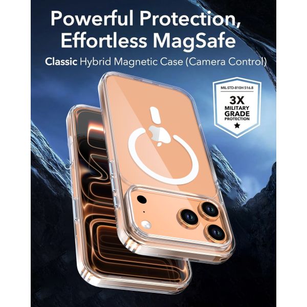 Transparent MagSafe-Compatible Shockproof Phone Case for Wireless Charging and Daily Protection