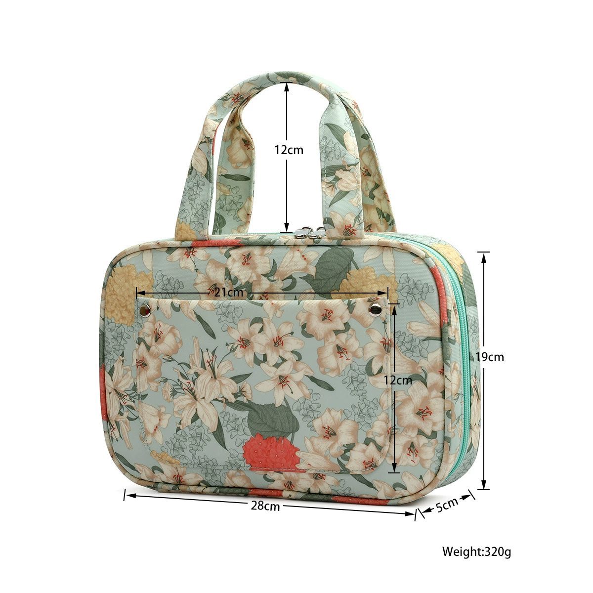 Double Layer Zipper Knitting Storage Bag 28 X 19 X 5 Cm Customizable Yarn Organizer