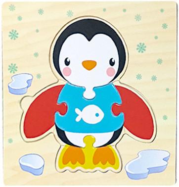Montessori Games Baby Toys Animals Traffic Kids 3D Puzzles Wooden Cartoon Cognition Puzzle Toy Matching