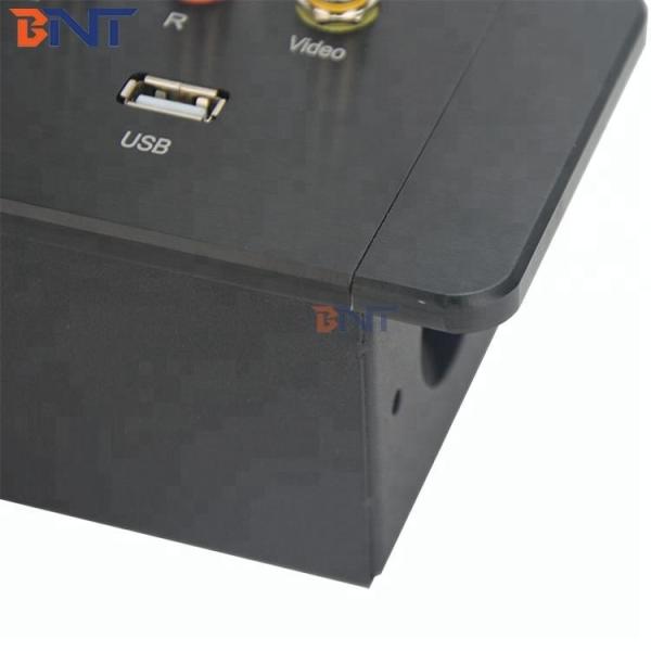High Quality Wall Mount Aluminum brushed Hotel Media Socket Plate for Office Equipment