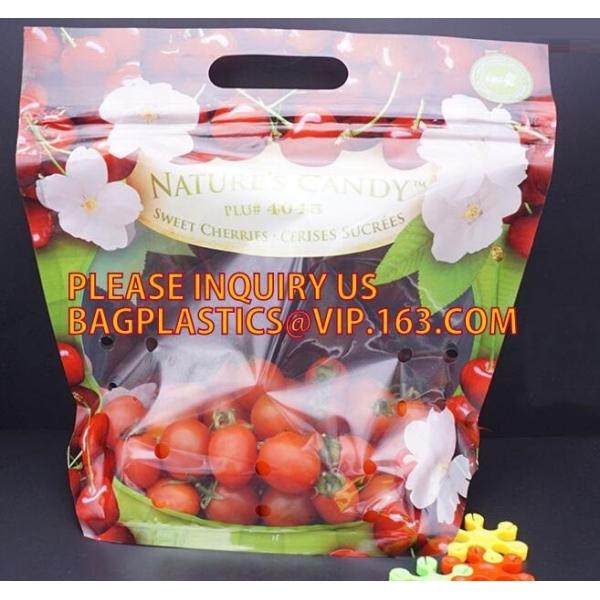 fresh cherries packaging bags with carrier handle, Pack Grape/cherry/Fresh Fruit packaging/Vegetable food Packaging Bag