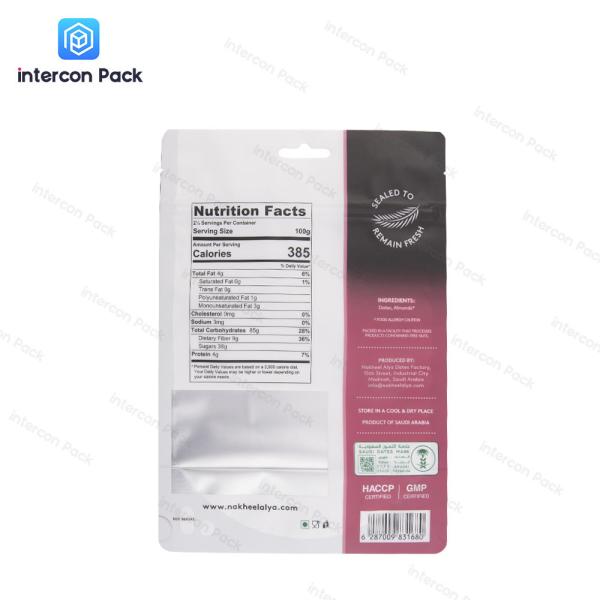 Polyester Material Gusset Packaging Bag Reusable For Snack Nut