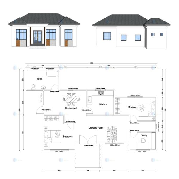 Luxury Villa - (QB09) 2019 New Price Prefab Homes Steel Structure Building Design With Modular Kitchen