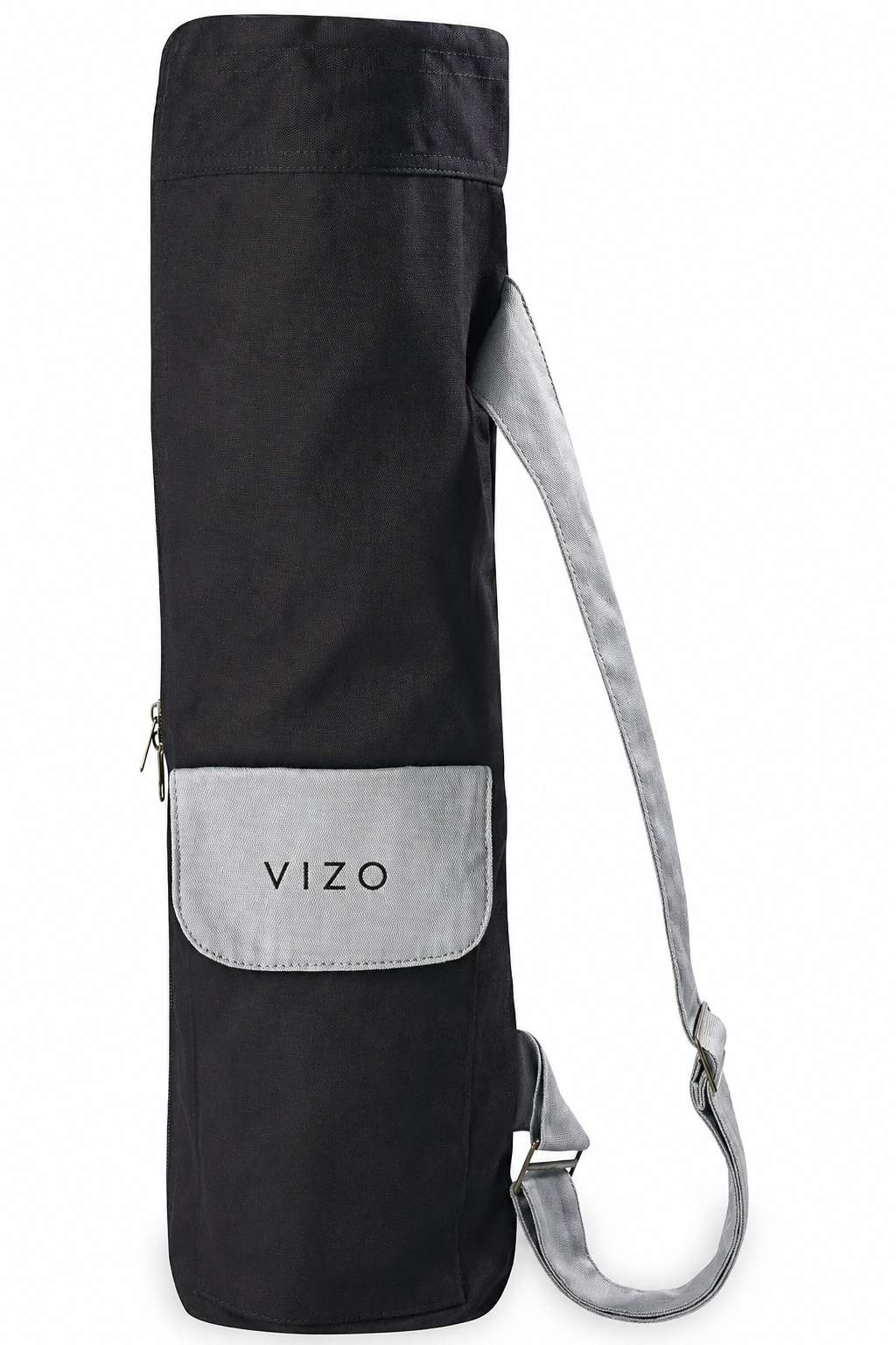 VIZO Full-Zip Yoga Mat Bag with Adjustable Shoulder Strap & Front Pocket,